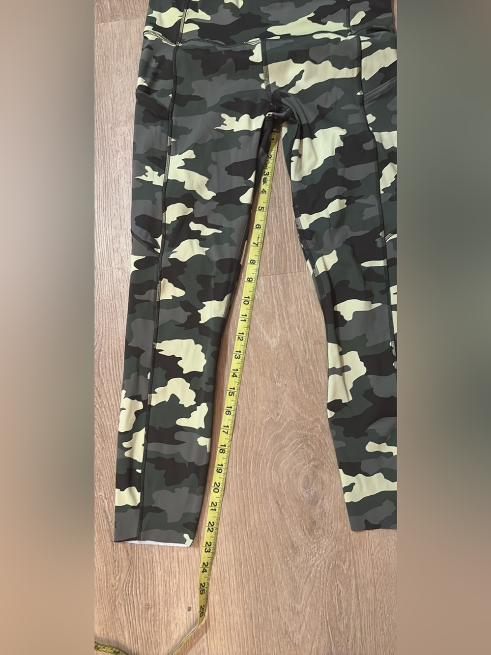 lululemon athletica Green & Black Camouflage Leggings